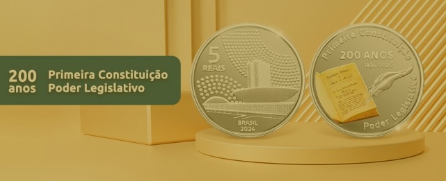 Banco do Brasil lança moeda em homenagem aos 200 anos da 1ª Constituição do Brasil