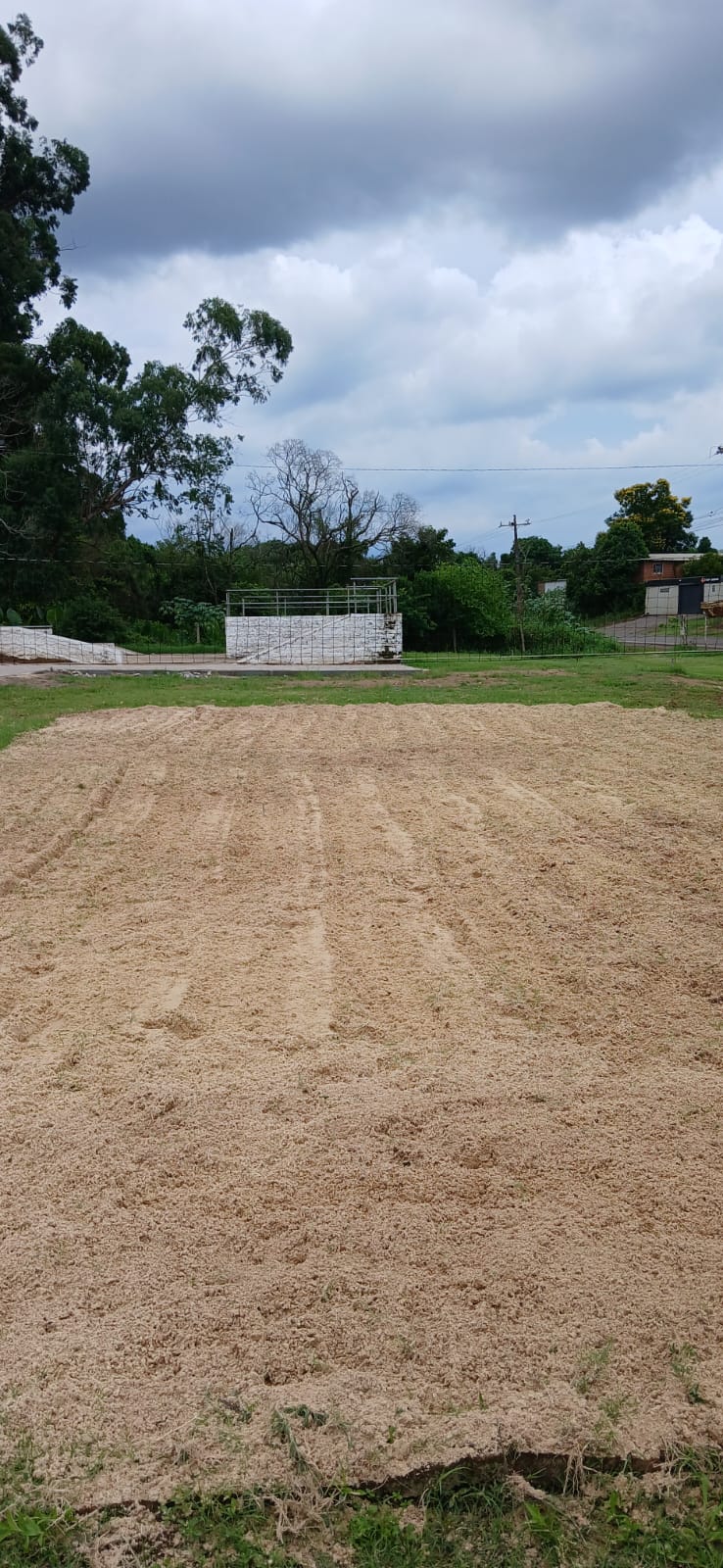 Departamento encaminha limpeza das quadras de areia do Parque Poliesportivo